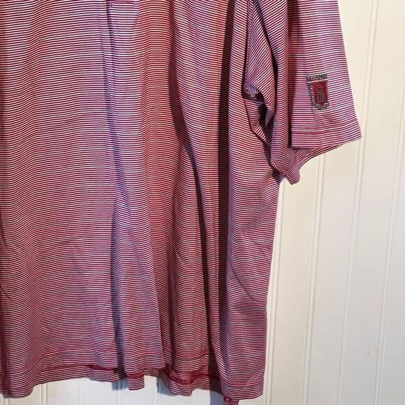 Fairway & Greene Pureformance Polo Shirt Men XXlarge Red White Striped Embroider - Picture 5 of 11